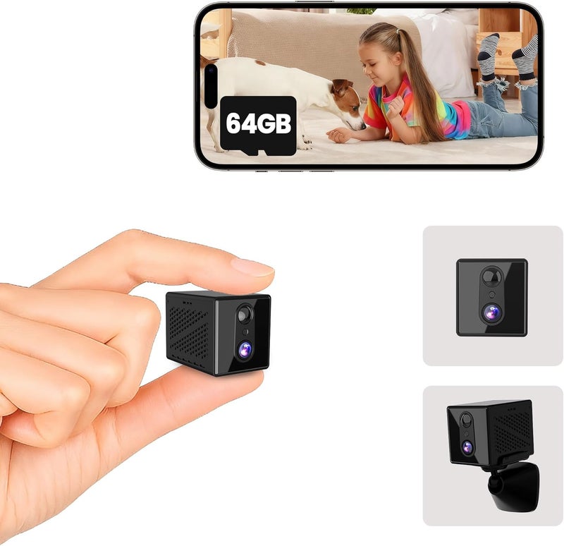 JVSCAM كاميرا أمان 4K مع بطاقة SD سعة 64 جيجابايت، كاميرا أمان تعمل بالبطارية، 100 يوم من الانتظار، كشف الإنسان بالذكاء الاصطناعي، رؤية ليلية، تنبيه في الوقت الحقيقي، مراقبة الأطفال، كاميرا للحيوانات الأليفة للمنزل أو المكتب - Image 1